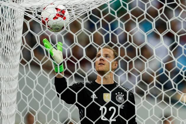 Germany vs Mexico SOCHI, SC - 29.06.2017: GERMANY VS MEXICO - TER STEGEN Marc-Andre of Germany during a match between Germany and Mexico valid for the semifinals of the 2017 Confederations Cup on Thursday (29th), held at the Olympic Stadium in Sochi, Russia (Photo: Marcelo Machado de Melo Fotoarena) x1347437x  MarceloxMachadoxdexMelo
