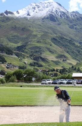 GOLF - Swiss Ski Golf Trophy ANDERMATT,SWITZERLAND,30.JUN.17 - GOLF - Swiss Ski Golf Trophy, Swiss Alps Golf Course. Image shows Bernhard Russi. GEPAxpictures xAndreasxPranter