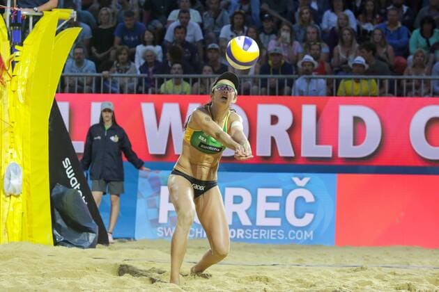 Volleyball Major BRA vs BRA - Porec, Croatia 30.06.2017., Porec, Croatia - Swatch Beach volleyball Beachvolleyball Major Series. Woman quarter finals, Brazil (Larissa Talita) vs Brazil (Barbara Sei. Fernanda Al.).  LukaxStanzl PIXSELL