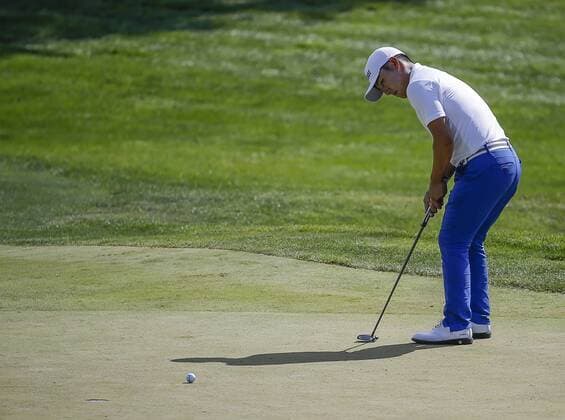 POTOMAC, MD - JUNE 30: Sung Kang putting on the 1st green during the second round of the Quicken Loans National on June 30, 2017 at TPC Potomac at Avenel Farm in Potomac, MD.(Photo by Justin Cooper Icon Sportswire) GOLF: JUN 30 PGA Golf Herren - Quicken Loans National - Second Round Icon170630042 EDITORIAL USE ONLY