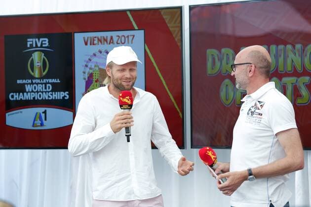 The FIVB Beach volleyball Beachvolleyball World Championships Vienna 2017 Drawing of Lots 01.07.2017., Croatia, Porec - The FIVB Beach Volleyball World Championships Vienna 2017 Drawing of Lots took placee place during the Porec Major series event. Julius Brink.  LukaxStanzl PIXSELL