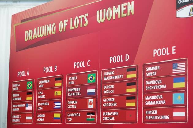 The FIVB Beach volleyball Beachvolleyball World Championships Vienna 2017 Drawing of Lots 01.07.2017., Croatia, Porec - The FIVB Beach Volleyball World Championships Vienna 2017 Drawing of Lots took placee place during the Porec Major series event.  LukaxStanzl PIXSELL