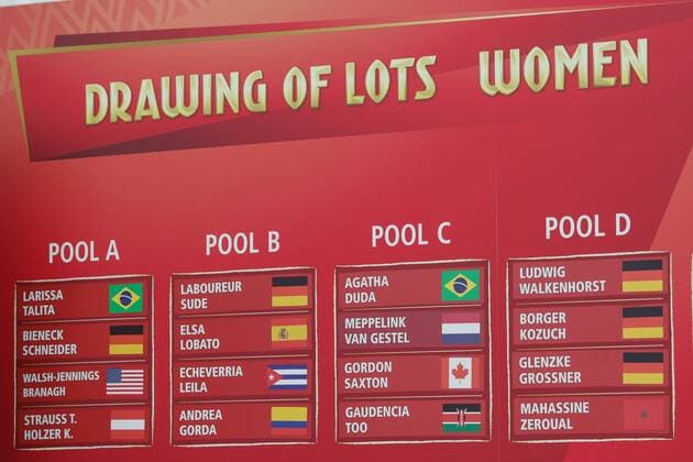 The FIVB Beach volleyball Beachvolleyball World Championships Vienna 2017 Drawing of Lots 01.07.2017., Croatia, Porec - The FIVB Beach Volleyball World Championships Vienna 2017 Drawing of Lots took placee place during the Porec Major series event.  LukaxStanzl PIXSELL