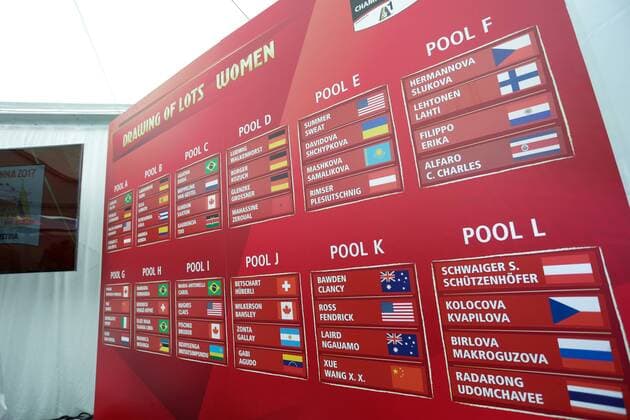 The FIVB Beach volleyball Beachvolleyball World Championships Vienna 2017 Drawing of Lots 01.07.2017., Croatia, Porec - The FIVB Beach Volleyball World Championships Vienna 2017 Drawing of Lots took placee place during the Porec Major series event.  LukaxStanzl PIXSELL