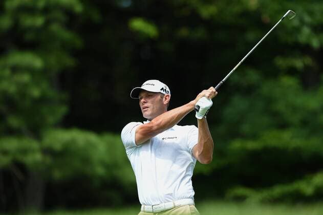 JUL 01, 2017 - Shawn Stefani (USA) hits his tee shot on number nine during the third round at the 2017 Quicken Loans National at the Tournament Players Club in Potomac MD. PGA Golf Herren 2017: Quicken Loans National JUL 01 - ZUMAcjm_ 20170701_zaf_cjm_008 Copyright: xJohnxMiddlebrookx