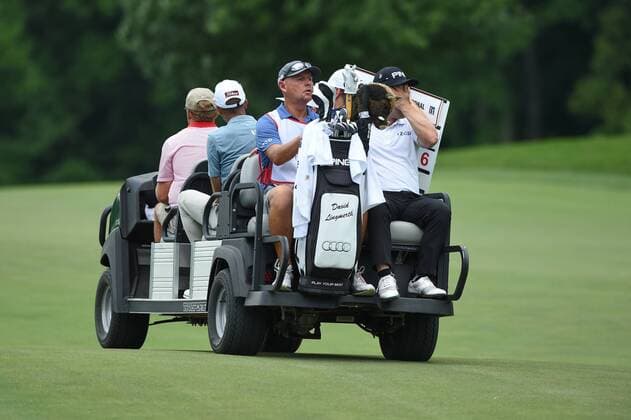 JUL 01, 2017 - The field, including leader David Lingmerth (SWE) are evacuated for a threat of rain and lightning, during the third round at the 2017 Quicken Loans National at the Tournament Players Club in Potomac MD. PGA Golf Herren 2017: Quicken Loans National JUL 01 - ZUMAcjm_ 20170701_zaf_cjm_031 Copyright: xJohnxMiddlebrookx