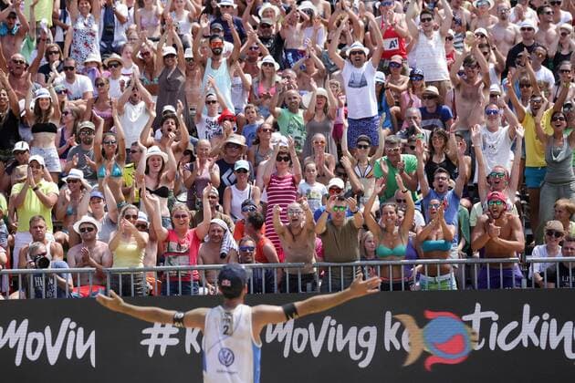 Beach volleyball Beachvolleyball Major Series - Men semifinal - Nicolai Lupo vs Cerutti Bruno Schmidt 02.07.2017., Porec, Croatia - Volleyball Tournament Swatch Beach Volleyball Major Series. The Men semifinal match between Paolo Nicolai and Daniele Lupo of Italy against Alison Cerutti and Bruno Oscar Schmidt of Brazill. Nicolai and Lupo won 2:1. Daniele Lupo.  LukaxStanzl PIXSELL