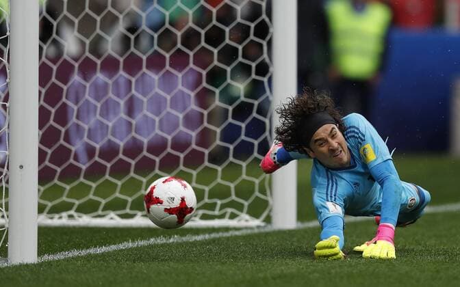 2 July, Moscow. FIFA Confederations Cup Russia 2017 match between Portugal-Mexico.Goalkeeper OCHOA Guillermo(MEX)