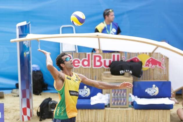 Swatch Beach volleyball Beachvolleyball Major Series, the match for first place 02.07.2017., Croatia, Porec - Volleyball Tournament Swatch Beach Volleyball Major Series. The match for first place between Brazil (Pedro SOLBET Guto Carvallo) and Italy (Lupo Nicolai), the Brazilians won the tournament. Gustavo Albrecht Carvalhaes.  LukaxStanzl PIXSELL