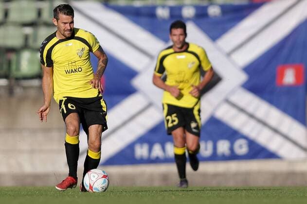 Maximilian Watzka (Niederkorn 16) Freisteller, Einzelbild, Aktion, Ganzkörper 04.07.2017 Fussball Europa League Qualifikation, 1. Runde, Saison 2017-2018 04.07.2017 LUX, ELQ, FC Progres Niederkorn (LUX) - Glasgow Rangers FC (SCO) Stade Josy Barthel, Luxemburg 