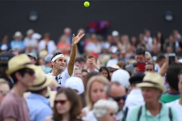 Roger Federer (Sui) TENNIS : WIMBLEDON 2017 antoinecouvercelle panoramic 