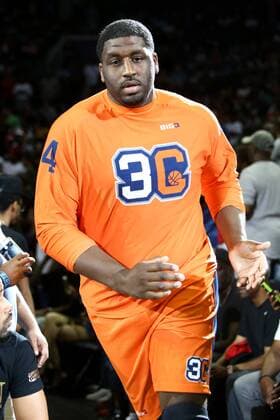 July 2, 2017 - Charlotte, North Carolina, United States - Michael Sweetney (34) of 3 s Company before the game against the Ghost Ballers during week two of the BIG3 three-on-three basketball league at the Spectrum Center. BIG3 Basketball: 3 s Company vs Ghost Ballers - ZUMAw109 20170702_zap_w109_104 Copyright: xDebbyxWongx