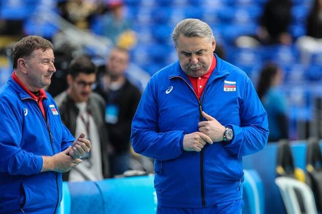 July 5, 2017 - Curitiba, Parano, Brasil - CURITIBA, BRAZIL JULY 5: Shliapnikov Sergey head coach of the Russian team during a match between Russia and Canada as part of the FIVB Volleyball World League 2017 at the Arena da Baixada Stadium on July 4, 2017 in Curitiba, Brazil. .Foto: RUS v CAN - FIVB Volleyball World League 2017 - ZUMAb158 20170705_zap_b158_009 Copyright: xGeraldoxBubniakx