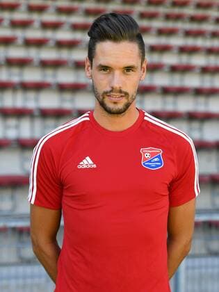 Josef Welzmüller (Welzmueller, Unterhaching, 5), Einzelbild, Aktion, Action, Porträt, Portrait, Fußball, GER, 3.Liga, Porträttermin 2017 2018, SpVgg Unterhaching, xslx