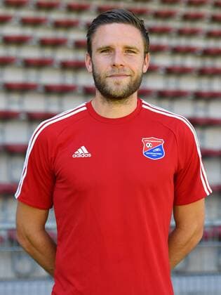 Dominik Stahl (Unterhaching, 20) Einzelbild, Aktion, Action, Porträt, Portrait, Fußball, GER, 3.Liga, Porträttermin 2017 2018, SpVgg Unterhaching, xslx