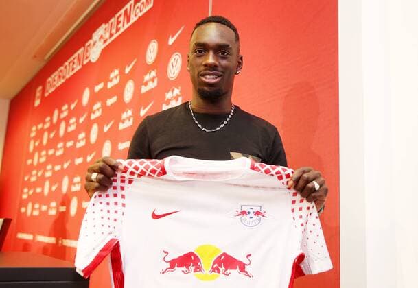RBLeipzig - PK Fussball 1.BL Leipzig, 06.07.2017, RBL Akademie, Fussball, 1.Bundesliga, , RB Leipzig - Pressekonferenz. , Im Bild: Jean - Kevin Augustin (Neuzugang von Paris SG) ,