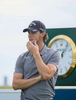 July 6th 2017, Portstewart Golf Club, Portstewart, Northern Ireland; Dubai Duty Free Irish Open Golf Championship; Day 1; Thomas Pieters (BEL) ponders his tee shot as he prepares to start his first round match xNigelxCookex  ActionPlus11898238