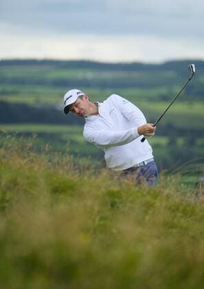 July 6th 2017, Portstewart Golf Club, Portstewart, Northern Ireland; Dubai Duty Free Irish Open Golf Championship; Day 1; Justin Rose (ENG) plays his second shot from the 16th xNigelxCookex  ActionPlus11898265