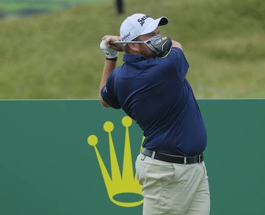July 6th 2017, Portstewart Golf Club, Portstewart, Northern Ireland; Dubai Duty Free Irish Open Golf Championship; Day 1; Graeme McDowell (NIR) hits his tee shot from the 16th xNigelxCookex  ActionPlus11898271