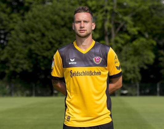 Fußball, 2. Bundesliga, Saison 2017 2018, SG Dynamo Dresden, Porträttermin, (06.07.2017). Manuel Konrad. RM001