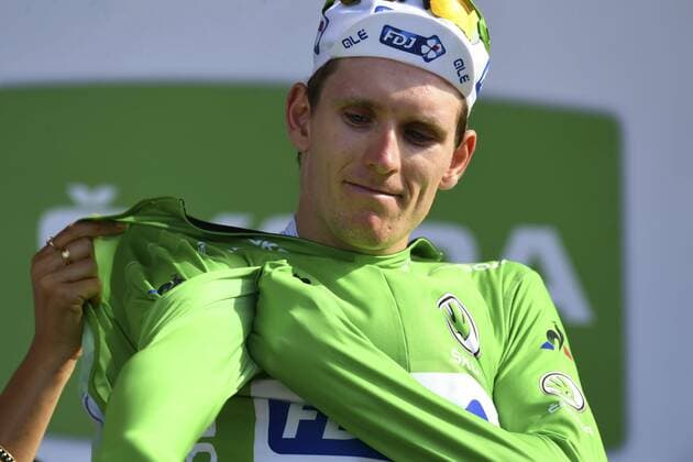 TROYES, FRANCE - JULY 6 : DEMARE Arnaud (FRA) Rider of FDJ during stage 6 of the 104th edition of the 2017 Tour de France cycling race, a stage of 216 kms between Vesoul and Troyes on July 06, 2017 in Troyes, France, 06 07 2017 CYCLISME : Tour de France 2017 - Etape 6 - Vesoul Troyes - 06 07 2017 Photonews Panoramic 