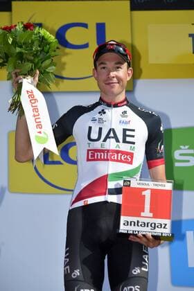 TROYES, FRANCE - JULY 6 : LAENGEN Vegard Stake (NOR) Rider of UAD Abu Dhabi during stage 6 of the 104th edition of the 2017 Tour de France cycling race, a stage of 216 kms between Vesoul and Troyes on July 06, 2017 in Troyes, France, 06 07 2017 CYCLISME : Tour de France 2017 - Etape 6 - Vesoul Troyes - 06 07 2017 Photonews Panoramic 