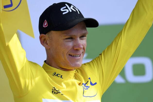 TROYES, FRANCE - JULY 6 : FROOME Christopher (GBR) Rider of Team SKY during stage 6 of the 104th edition of the 2017 Tour de France cycling race, a stage of 216 kms between Vesoul and Troyes on July 06, 2017 in Troyes, France, 6 07 2017 CYCLISME : Tour de France 2017 - Etape 6 - Vesoul Troyes - 06 07 2017 Photonews Panoramic 