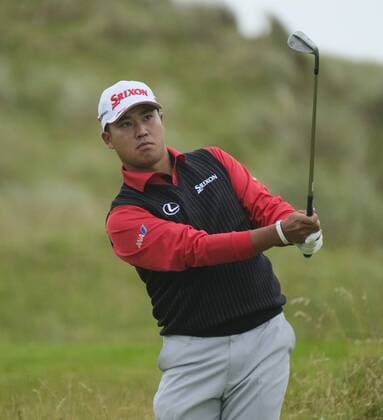 July 6th 2017, Portstewart Golf Club, Portstewart, Northern Ireland; Dubai Duty Free Irish Open Golf Championship; Day1; Hideki Matsuyama (JPN) plays his second shot from the edge of the fairway on the 1st xNigelxCookex  ActionPlus11898283