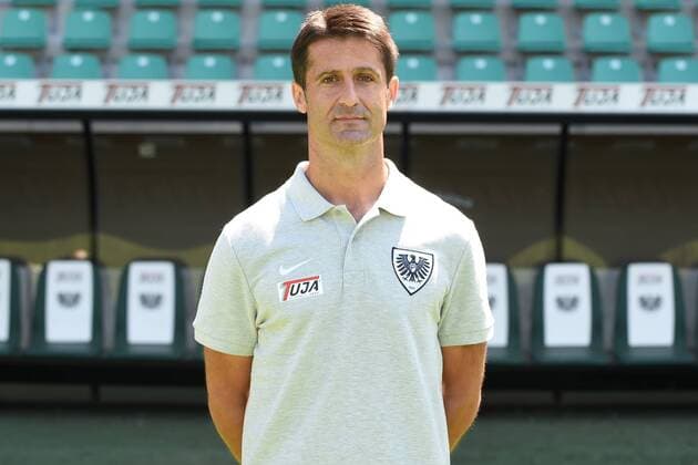 Fußball 3. Liga, Porträttermin 2017 2018 SC Preußen Münster am 06.07.2017 im Preußenstadion in Münster Torwarttrainer Milenko Gilic (Muenster) MT