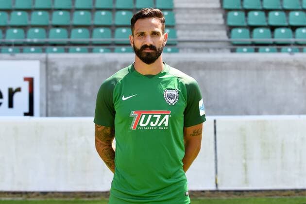 Fußball 3. Liga, Porträttermin 2017 2018 SC Preußen Münster am 06.07.2017 im Preußenstadion in Münster Adriano Grimaldi (Muenster) MT