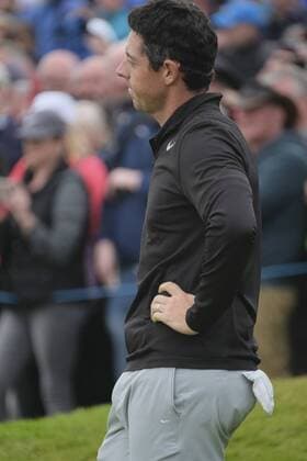 July 6th 2017, Portstewart Golf Club, Portstewart, Northern Ireland; Dubai Duty Free Irish Open Golf Championship; Day1; A despondent Rory Mcllroy (NIR) who finished the first round on level par xNigelxCookex  ActionPlus11898447