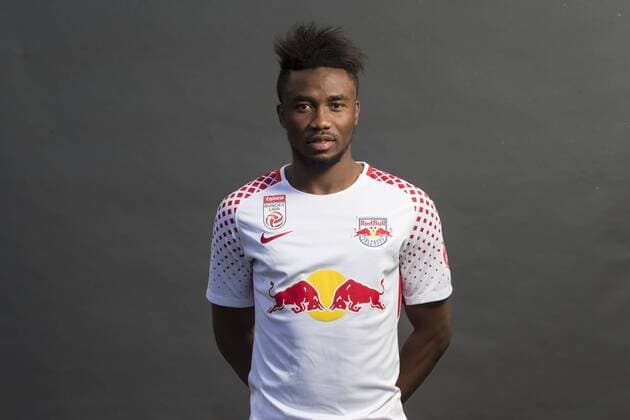 SOCCER - BL, RBS, team photoshooting SALZBURG,AUSTRIA,05.JUL.17 - SOCCER - tipico Bundesliga, Red Bull Salzburg, team photo shooting. Image shows Samuel Tetteh (RBS). GEPAxpictures xFelixxRoittner
