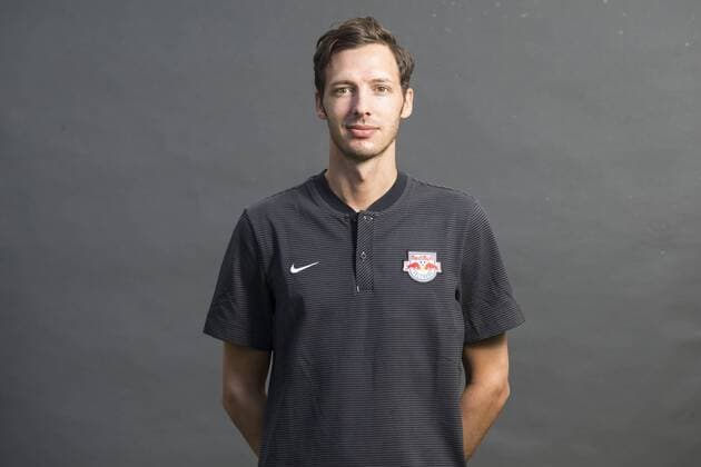 SOCCER - BL, RBS, team photoshooting SALZBURG,AUSTRIA,05.JUL.17 - SOCCER - tipico Bundesliga, Red Bull Salzburg, team photo shooting. Image shows physical therapist Simon Egger (RBS). GEPAxpictures xFelixxRoittner