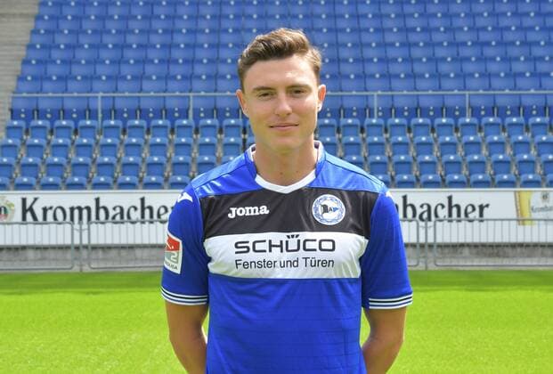 04.07.2017, Fussball, 2. LIGA, Saison 2017 2018, SCHÜCO-ARENA, BIELEFELD Fußball, GER, 2.BL, Portraittermin 2017 2018, DSC Arminia Bielefeld Nils Quaschner (Arminia Bielefeld), Aktion, Einzelbild, Quer, Portrait