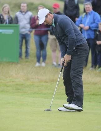 July 7th 2017, Portstewart Golf Club, Portstewart, Northern Ireland; Dubai Duty Free Irish Open Golf Championship, Day 2; Rory McIlroy (NIR) with his putt on the 10th during the second round of the Dubai Duty Free Irish Open xNigelxCookex  ActionPlus11898544