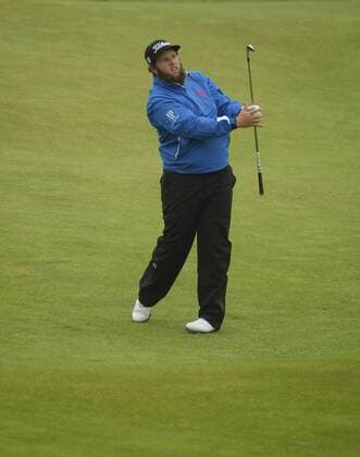 July 7th 2017, Portstewart Golf Club, Portstewart, Northern Ireland; Dubai Duty Free Irish Open Golf Championship, Day 2; Andrew Johnson (ENG) reacts to his second shot on the 11th during the second round of the Dubai Duty Free Irish Open xNigelxCookex  ActionPlus11898550