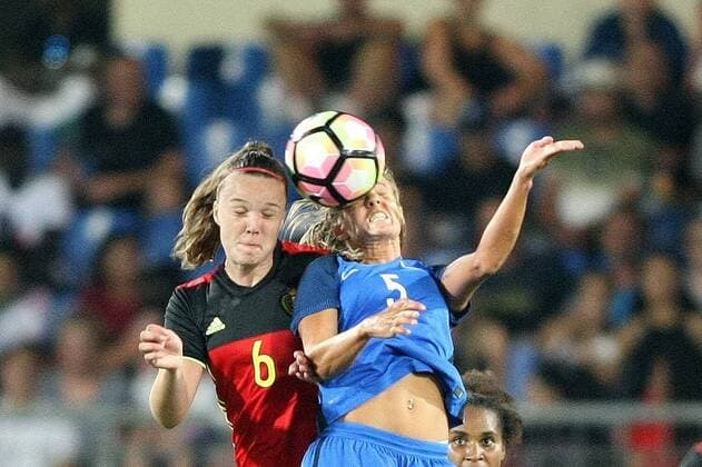 Sandie Toletti FOOTBALL : France vs Belgique - Feminines - match amical - 07 07 2017 RichardGosselin Panoramic 