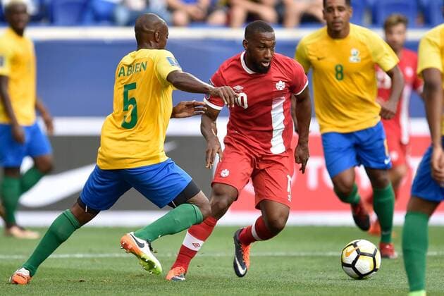 July 7, 2017 - Harrison, New Jersey, U.S - Canada midfielder JUNIOR HOILETT (10) in action during the CONCACAF Gold Cup 2017 at Red Bull Arena in Harrison New Jersey Canada defeats French Guiana 4 to 2. Soccer 2017 - Canada defeats French Guiana - ZUMAa301 20170707_zaf_a301_006 Copyright: xBrooksxVonxArxx