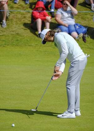 July 8th 2017, Portstewart Golf Club, Portstewart, Northern Ireland; Dubai Duty Free Irish Open Golf Championship, Day 3; Tommy Fleetwood (ENG) putts on the 1st during the third round of the Dubai Duty Free Irish Open xNigelxCookex  ActionPlus11898903