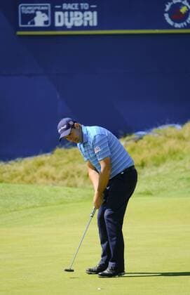 July 8th 2017, Portstewart Golf Club, Portstewart, Northern Ireland; Dubai Duty Free Irish Open Golf Championship, Day 3; Padraig Harrington (IRL) putts on the 18th during the third round of the Dubai Duty Free Irish Open xNigelxCookex  ActionPlus11898999