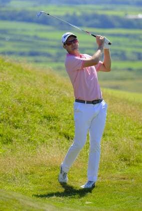 July 8th 2017, Portstewart Golf Club, Portstewart, Northern Ireland; Dubai Duty Free Irish Open Golf Championship, Day 3; Justin Rose (ENG) with his second shot on the 16th during the third round of the Dubai Duty Free Irish Open; Rose sitting on -13 at end of 3rd round xNigelxCookex  ActionPlus11898989
