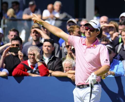 July 8th 2017, Portstewart Golf Club, Portstewart, Northern Ireland; Dubai Duty Free Irish Open Golf Championship, Day 3; Justin Rose (ENG) calls his shot wide right on the 17th during the third round of the Dubai Duty Free Irish Open; Rose sitting on -13 at end of 3rd round xNigelxCookex  ActionPlus11898992