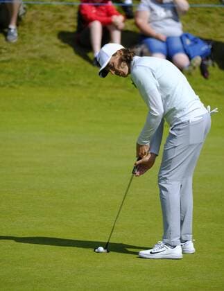 July 8th 2017, Portstewart Golf Club, Portstewart, Northern Ireland; Dubai Duty Free Irish Open Golf Championship, Day 3; Tommy Fleetwood (ENG) looks to put on the 3rd green during the third round of the Dubai Duty Free Irish Open xNigelxCookex  ActionPlus11899155
