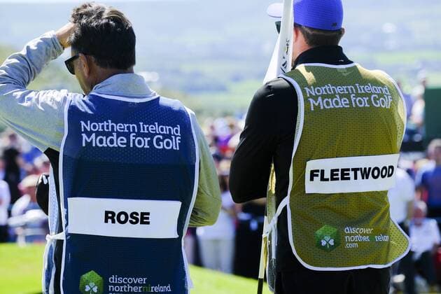 Bilder des Tages - SPORT July 8th 2017, Portstewart Golf Club, Portstewart, Northern Ireland; Dubai Duty Free Irish Open Golf Championship, Day 3; The Caddies of Justin Rose (ENG) and Tommy Fleetwood (ENG) xNigelxCookex  ActionPlus11899165
