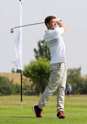 RB Leipzig Charity Golfturnier Machern b. Leipzig, 09.07.2017, Eagles Charity Golf Club e.V. , RB Leipzig Charity Golfturnier , Im Bild: Dominik Kaiser, RB Leipzig Fußballspieler. ,