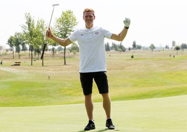 RB Leipzig Charity Golfturnier Machern b. Leipzig, 09.07.2017, Eagles Charity Golf Club e.V. , RB Leipzig Charity Golfturnier , Im Bild: Marcel Halstenberg, RB Leipzig Fußballspieler. ,
