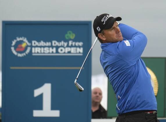 July 9th 2017, Portstewart Golf Club, Portstewart, Northern Ireland; Dubai Duty Free Irish Open Golf Championship, Day 4; Robert Karlsson (SWE) with his tee shot on the 1st during the final round of the Dubai Duty Free Irish Open xNigelxCookex  ActionPlus11899409