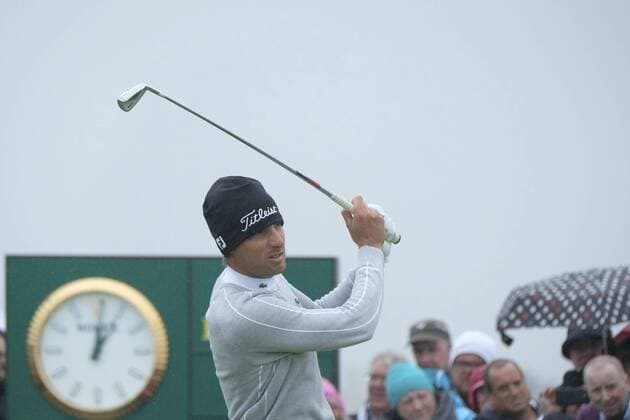 July 9th 2017, Portstewart Golf Club, Portstewart, Northern Ireland; Dubai Duty Free Irish Open Golf Championship, Day 4; Benjamin Hebert (FRA) watches his opening tee shot during the final round of the Dubai Duty Free Irish Open xNigelxCookex  ActionPlus11899440