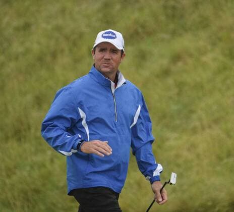 July 9th 2017, Portstewart Golf Club, Portstewart, Northern Ireland; Dubai Duty Free Irish Open Golf Championship, Day 4; Scott Hend (AUS) reacts to a missed putt on the 8th during the final round of the Dubai Duty Free Irish Open xNigelxCookex  ActionPlus11899658