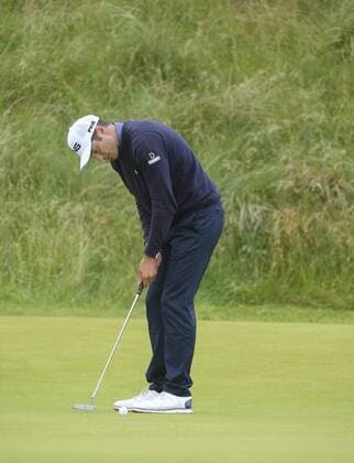 July 9th 2017, Portstewart Golf Club, Portstewart, Northern Ireland; Dubai Duty Free Irish Open Golf Championship, Day 4; Julien Quesne (FRA) with the attempted putt on the 8th during the final round of the Dubai Duty Free Irish Open xNigelxCookex  ActionPlus11899662